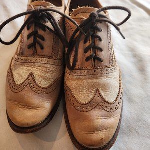 BED STU Lita Cobbler Woman's Wingtip Distressed Leather Shoe 8.5M